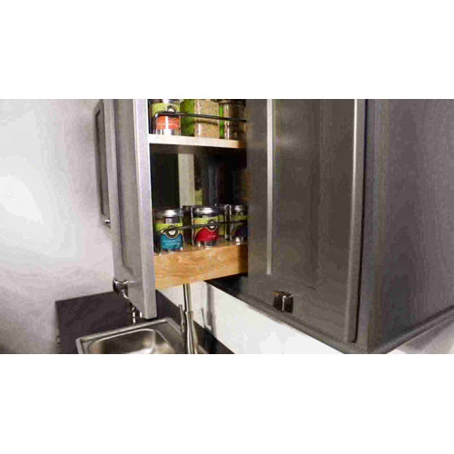 RevAShelf Wood Pull Out Wall Storage Organizer, Maple